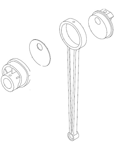 BIELA DE CIGÜEÑAL COMPLETA SINGER 1507, 8280